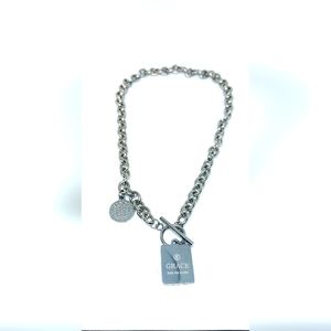 Stainless Steel "Grace" Necklace 18 inches in Silver and Gold